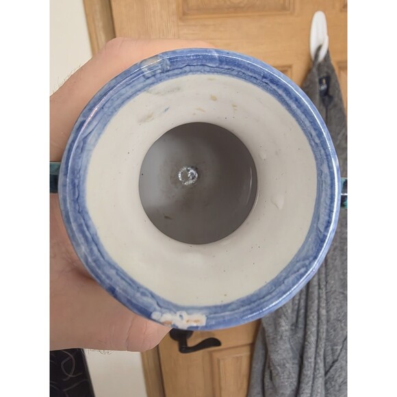 Deruta Artistic Ceramic Pitcher Handmade In Italy Signed Vintage - Picture 2 of 3